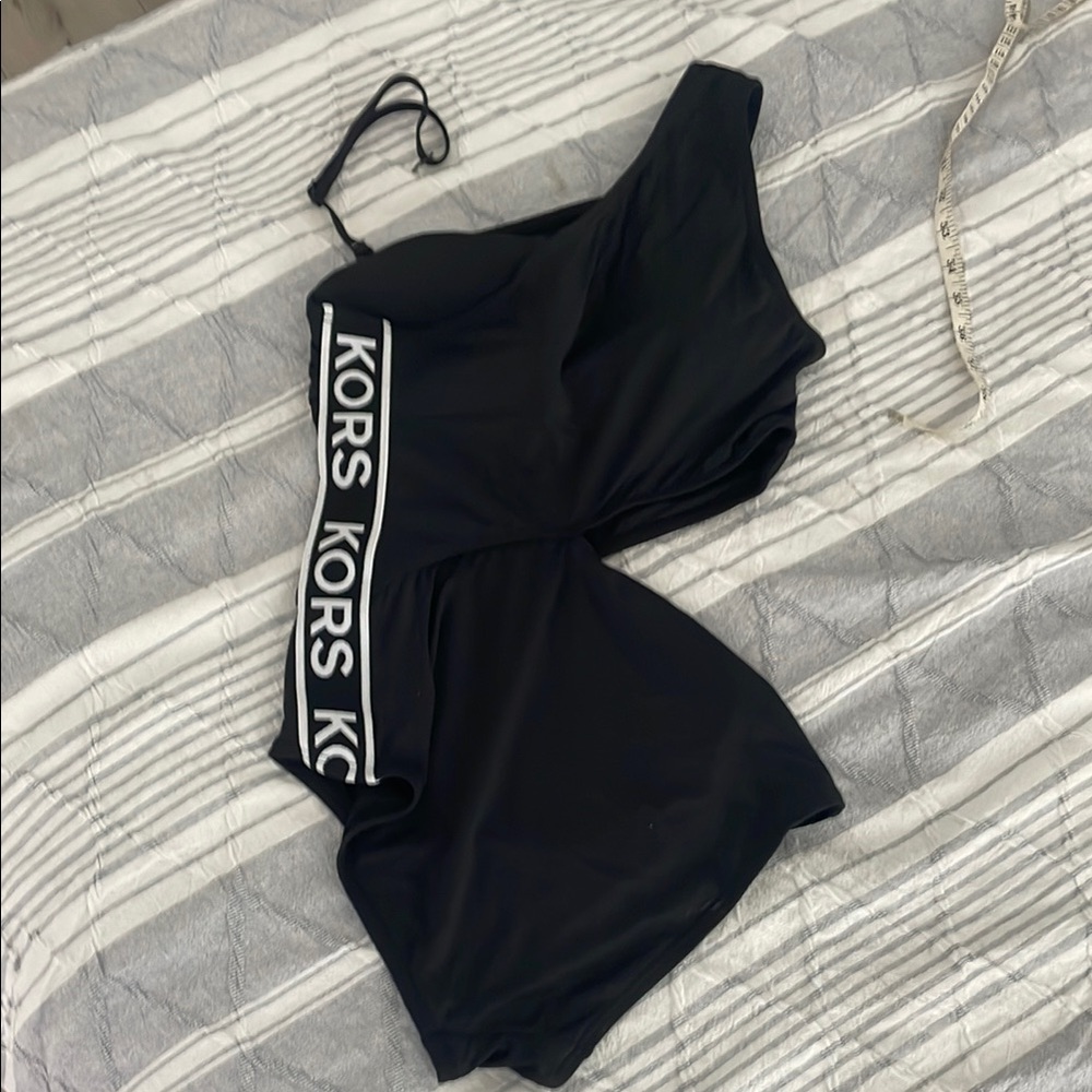 Michael Kors Black One-Shoulder Top